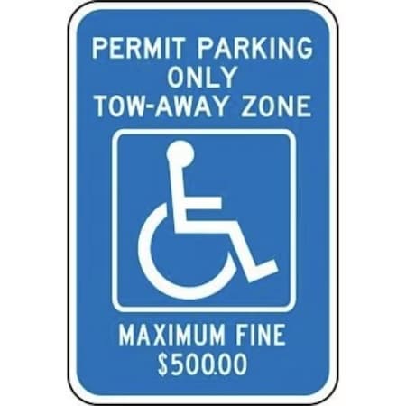Accuform HANDICAPPED PARKING SIGN PERMIT FRA195RA FRA195RA